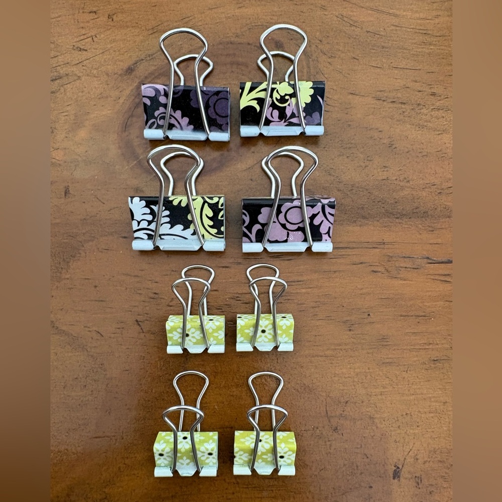 VERA BRADLEY 8 Binder Clips Baroque